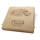 Pizzadoos "Fresh & Tasty" van kraftpapier, bruin - 32x32x4cm