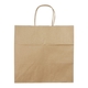 Papiertragetaschen 26+17x25cm mit gedrehter Papierkordel - Kraft braun