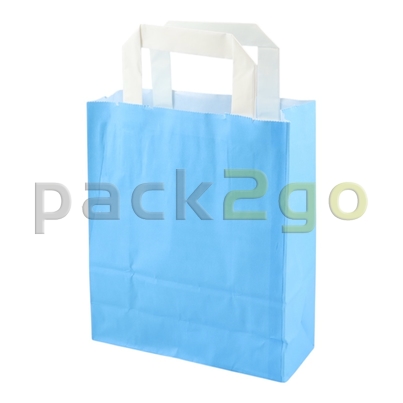 Blaue Papiertragetasche 18+8x22cm