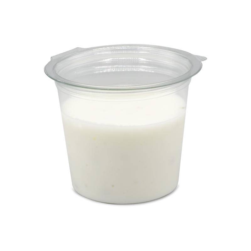 Dressingbecher rund mit Deckel 125ml gefüllt