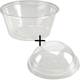 KOMBI - Deli Gourmet Container (Dessertbecher) - 5oz/120ml - PET mit Dom-Deckel (geschlossen)