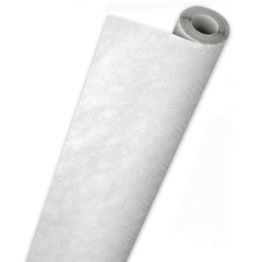 Papier-Tischtuchrollen für Biertische - 120cm breit, 50m, weiß (Damast-Tischtuch, Rolle)
