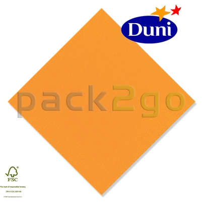 Duni Zelltuch-Servietten 33x33cm - Orange (Dunicel-Servietten, Tissue, 3-lagig) # 167738