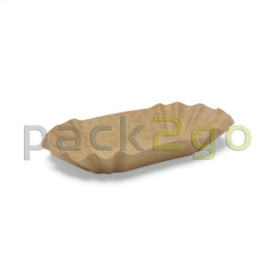 ovale Pappschale braun 11x20x3cm