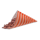 Papierspitztüten 23cm, für 250g Pommes, rot/weiß Kraftpapier