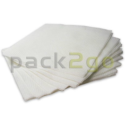 Papierservietten 33x33cm 1-lagig, 1/4 Falz weiß, Prägeservietten ECO TOP
