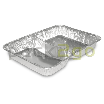 Alu-Menüschalen - 2-geteilt  227x177x30mm, Aluschalen
