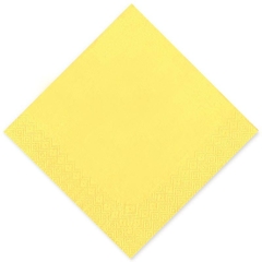 Serviette Gourmet 40x40cm 1/4 Falz gelb - einzeln