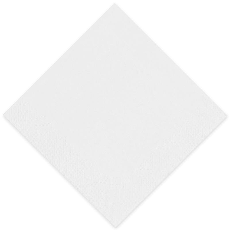 Serviette Gourmet 40x40cm 1/4 Falz weiß - einzeln