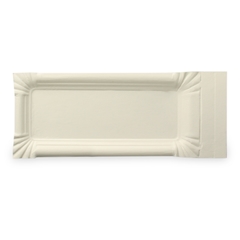 Pappteller 8x18+3cm mit Wurstanfasser (mit Abriss), Wurstpappen, Frischfaser