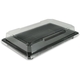 Sushi verpakking inclusief deksel, Sushi-Box to-go-tray, zwart, groot