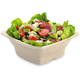 Schalen van bagasse, rechthoekig (composteerbaar), "Be Pulp" - 18x18cm, 1000ml