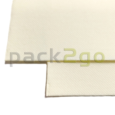 Champagnerfarbene Point to Point Servietten 33x33cm - Nahaufnahme