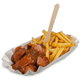 Pappschalen KU0b 10x17x3cm oval - Pommesschalen für Pommes Frites & Currywurst