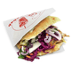 Dönertasche, Beutel 2-seitig offen, Cellulose, für echten Döner - Rotdruck Döner-Motiv