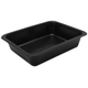 PP-menuschalen, diep 225 x 175x45mm, zwart zonder vakverdeling, voor magnetron