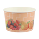 Eisbecher mit "Früchte" Motiv, 340ml, lachsfarben - Hartpapier Becher aus Pappe