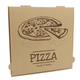Pizzadoos "Fresh & Tasty" van kraftpapier, bruin - 32x32x4cm