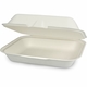 Kompostierbare Menüboxen HP4 "Eco-Friendly" aus Bagasse - ungeteilt