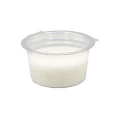 Dressingbecher rund mit Deckel 80ml gefüllt