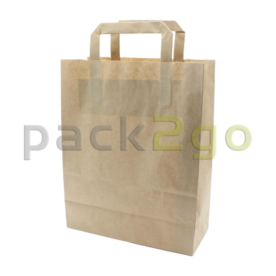 Papiertragetaschen 22+11x28cm - Kraft braun, umweltfreundlich