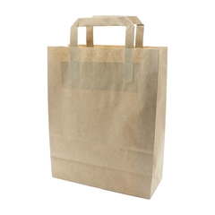 Papiertragetaschen 22+11x28cm - Kraft braun, umweltfreundlich