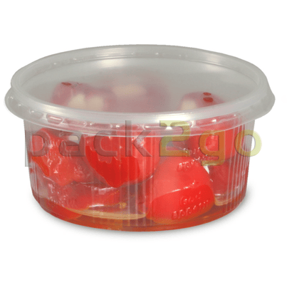 Feinkostbecher, Verpackungsbecher mit Deckel, PP, rund (Kombipack) - 250ml