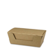Kompostierbare Snackbox mit Klappdeckel "Eco-Friendly" braun - 125x65x50mm