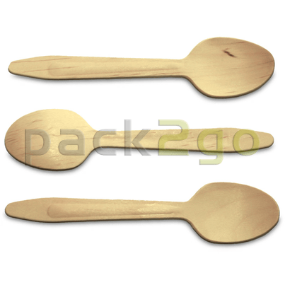 Holzlöffel, Premium - 16cm, umweltfreundlicher Menülöffel, Holzbesteck für modernes To Go / Take Away