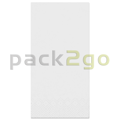 Tissue-servetten GOURMET  33x33 1/8 vouw, 3-laags, kopvouw, celstofservetten - wit