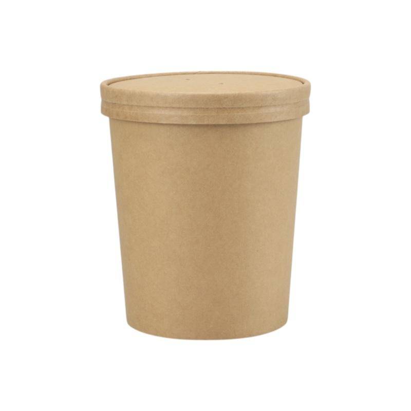 Brauner Suppenbecher mit Deckel 900ml