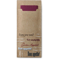 Serviettentaschen für Besteck mit Zellstoffserviette, Bestecktaschen - "Guten Appetit!"