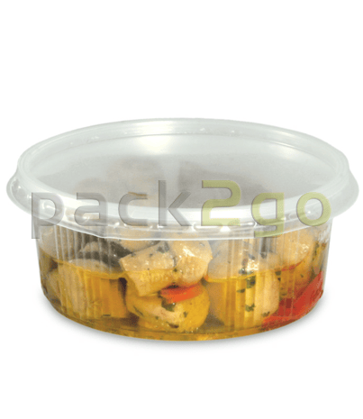 Feinkostbecher, Verpackungsbecher mit Deckel, PP, rund (Kombipack) - 200ml