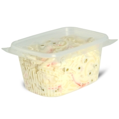 Feinkostbecher, Verpackungsbecher mit Deckel, klar, eckig (Kombipack) - 250ml
