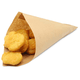Papierspitztüten 21cm für 200g Pommes, Kraftpapier, braun