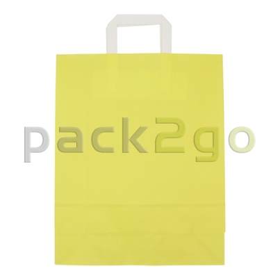 Gelbe Papiertragetaschen 32+12x40cm