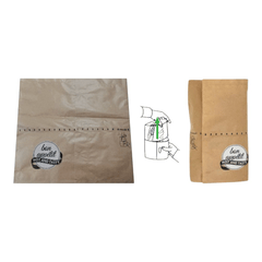 Snackbag braun mit Faltanleitung
