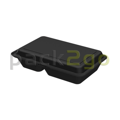 Mehrweg Menübox Medium schwarz geschlossen