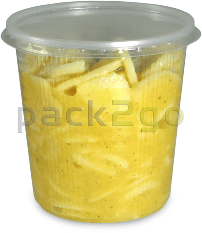 Feinkostbecher, Verpackungsbecher mit Deckel, PP, rund (Kombipack) - 500ml