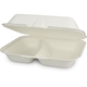 Kompostierbare Menüboxen HP4/2 "Eco-Friendly" aus Bagasse - 2-geteilt