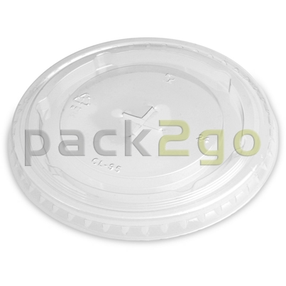 Deckel für Clear Cups (Smoothie Becher), flach, Kreuzschlitz für Strohhalm - 95mm