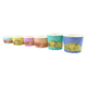 Eisbecher mit "Früchte" Motiv, 260ml, gelb - Hartpapier Becher aus Pappe