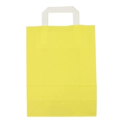 Gelbe Papiertragetaschen 22+10x28cm