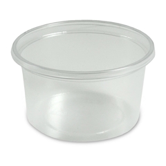 Dressingbecher, Verpackungsbecher PP, klar, rund Ø74mm - 80ml
