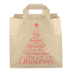 Papiertragetaschen "Xmas rot" frontal