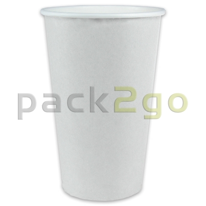 Koffiebekers coffee-to-go, kartonnen bekers voor warme dranken, wit - 20oz, 500 ml