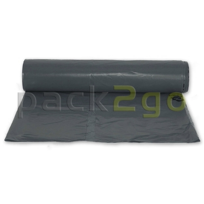 Müllsäcke LDPE 150l, 500+300x1100mm - sehr reißfest T65 - grau