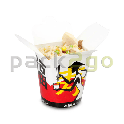 Asia Faltbox ''Asia Grabbers'' SmartServ-Box - mit Asia Motiv - 16oz/500ml
