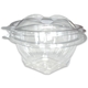 Saladebakjes rond - PET doorzichtig met deksel - 750ml