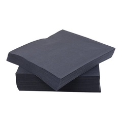 Serviette Gourmet 40x40cm 1/4 Falz schwarz - Stapel versetzt